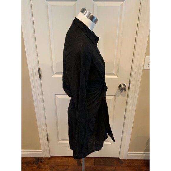 Free People Black Button-Up Collared Shirt Dress , Size S, NWT! - Picture 4 of 7